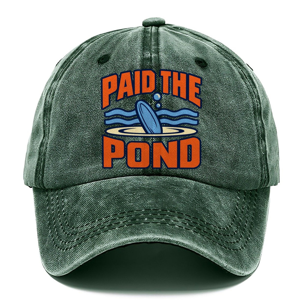 Paid The Pond Disc Golf Classic Cap – Forest Mist