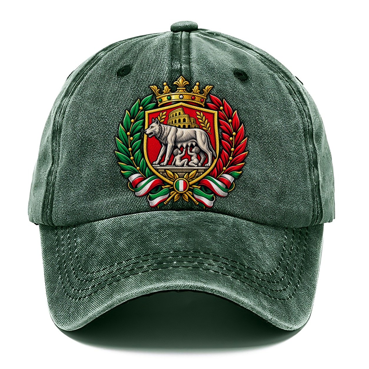 Italy Heraldic Crest Country Logos Classic Cap – Forest Mist