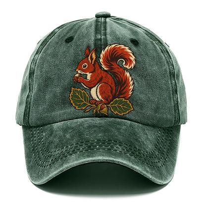 Lake District Red Squirrel And Hazelnuts Uk Culture Heritage Classic Cap – Forest Mist