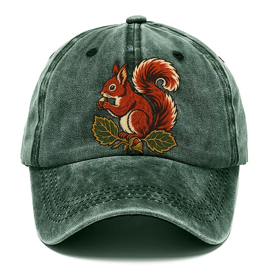 Lake District Red Squirrel And Hazelnuts Uk Culture Heritage Classic Cap – Forest Mist