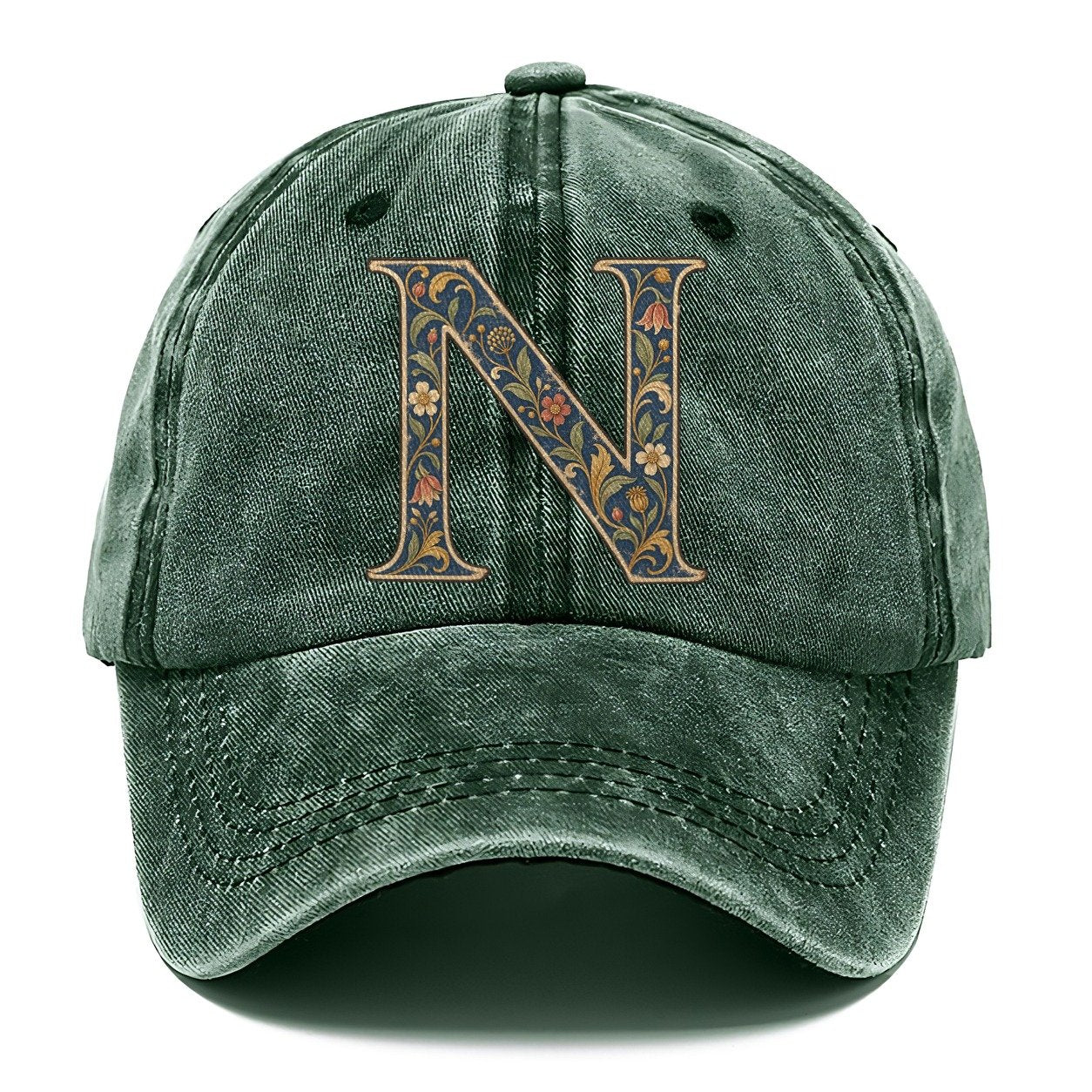 Wildflower N Monogram Classic Cap – Forest Mist
