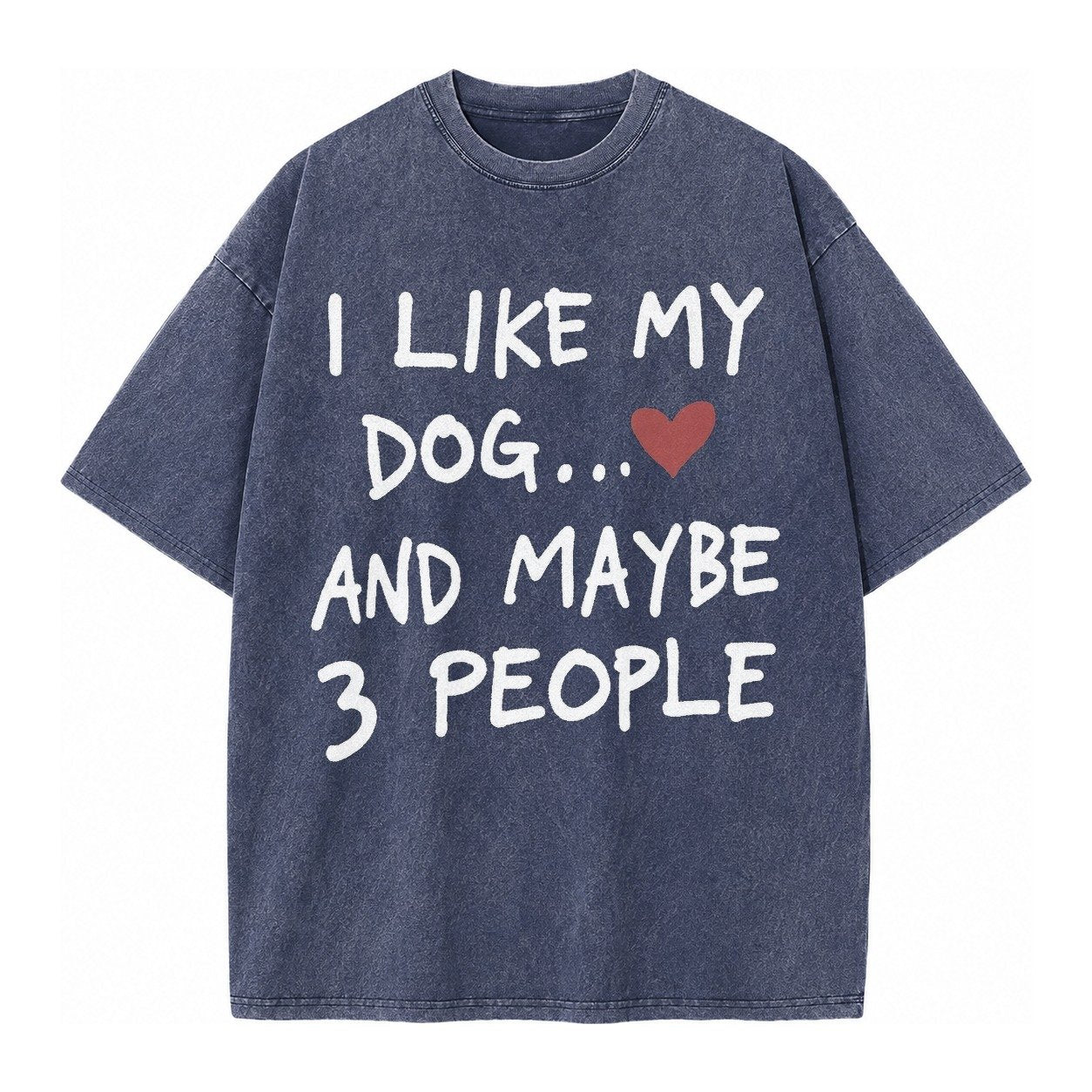 Dog Maybe 3 People Vintage T-shirt – Blue