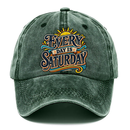 Every Day Is Saturday Retired Living Classic Cap – Forest Mist