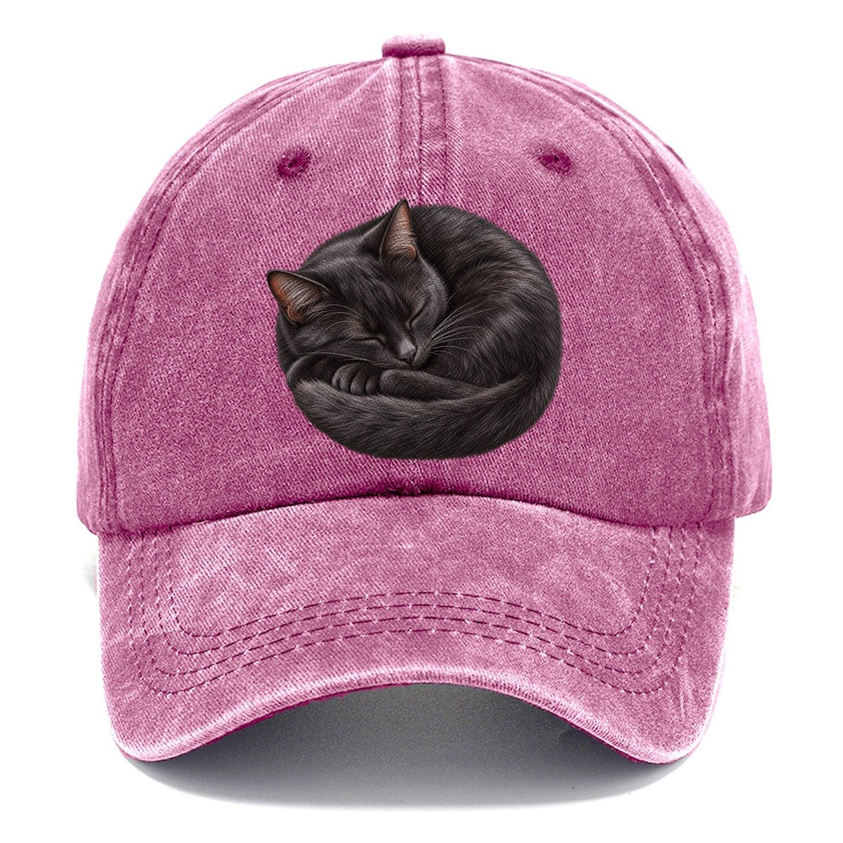 Black Cat Tail Crescent Nap Pastimes Companions Classic Cap – Dusty Rose