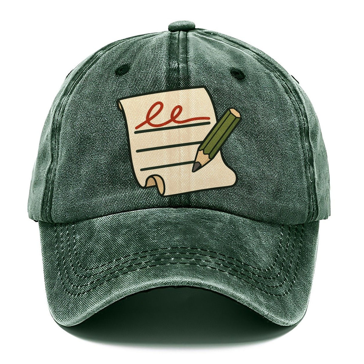 Signature Line And Pencil Geocaching Classic Cap – Forest Mist