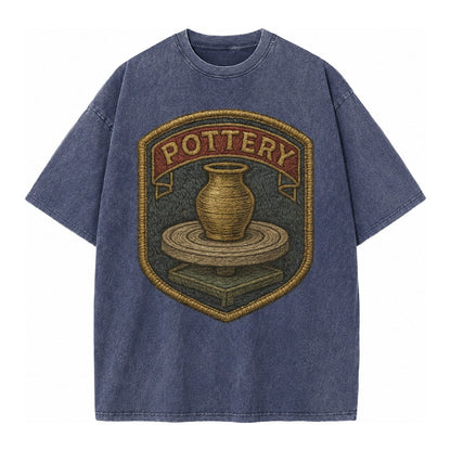 Pottery Wheel Vintage T-shirt – Blue