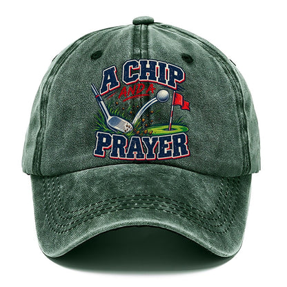 A Chip And A Prayer Golf Life Classic Cap – Forest Mist