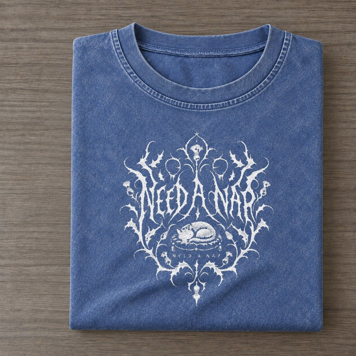 Need A Nap Unreadable Feelings Vintage T-shirt – Washed Blue