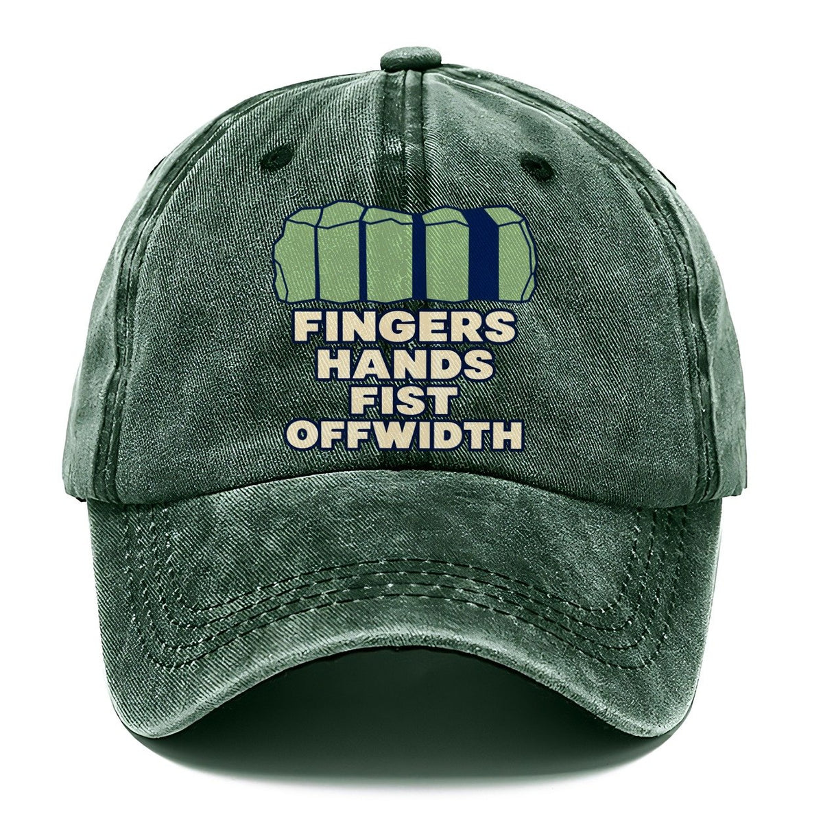 Crack Size Taxonomy Rock Climbing Classic Cap – Forest Mist