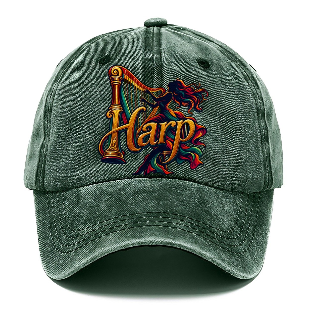 Harp Wordmark Music Instruments Classic Cap – Forest Mist