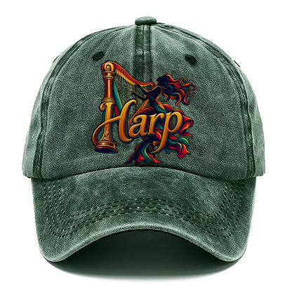 Harp Wordmark Music Instruments Classic Cap – Forest Mist