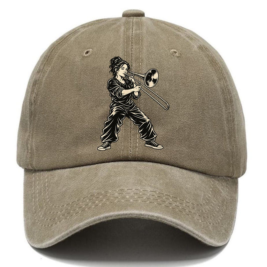 Trombonist Slide Extension Global Music Ink Figures Classic Cap – Warm Sand