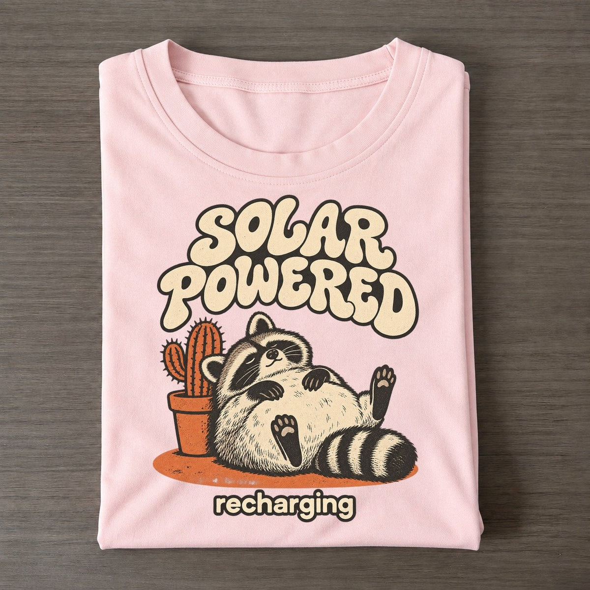 Solar Powered Raccoons Off Duty Classic T-shirt – Pink