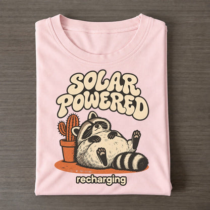 Solar Powered Raccoons Off Duty Classic T-shirt – Pink