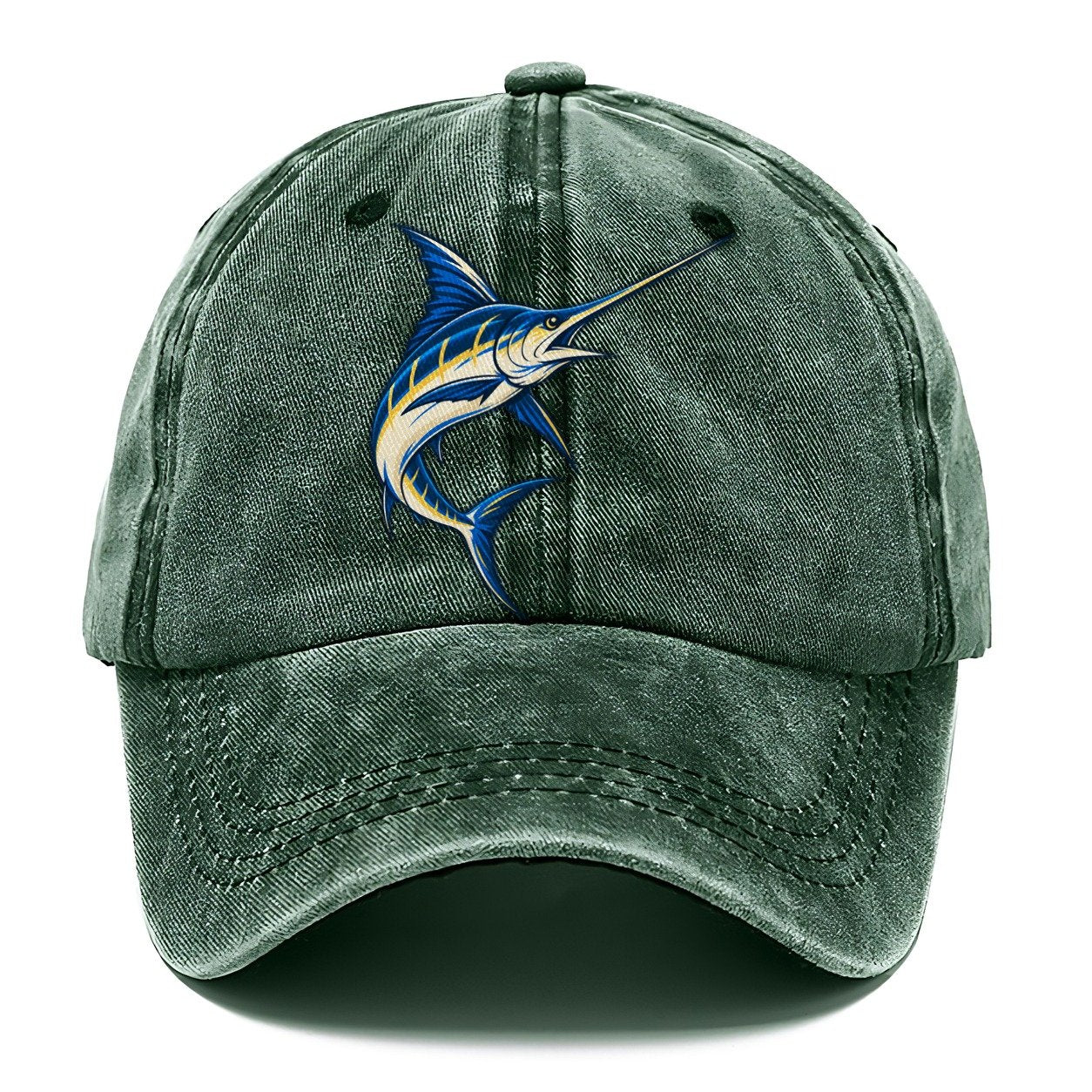 Swordfish Blade Fishing Elegant Classic Cap – Forest Mist