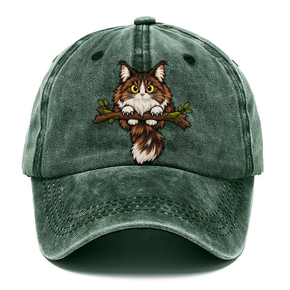 Norwegian Forest Cat Perched Peeking Cats Classic Cap – Forest Mist