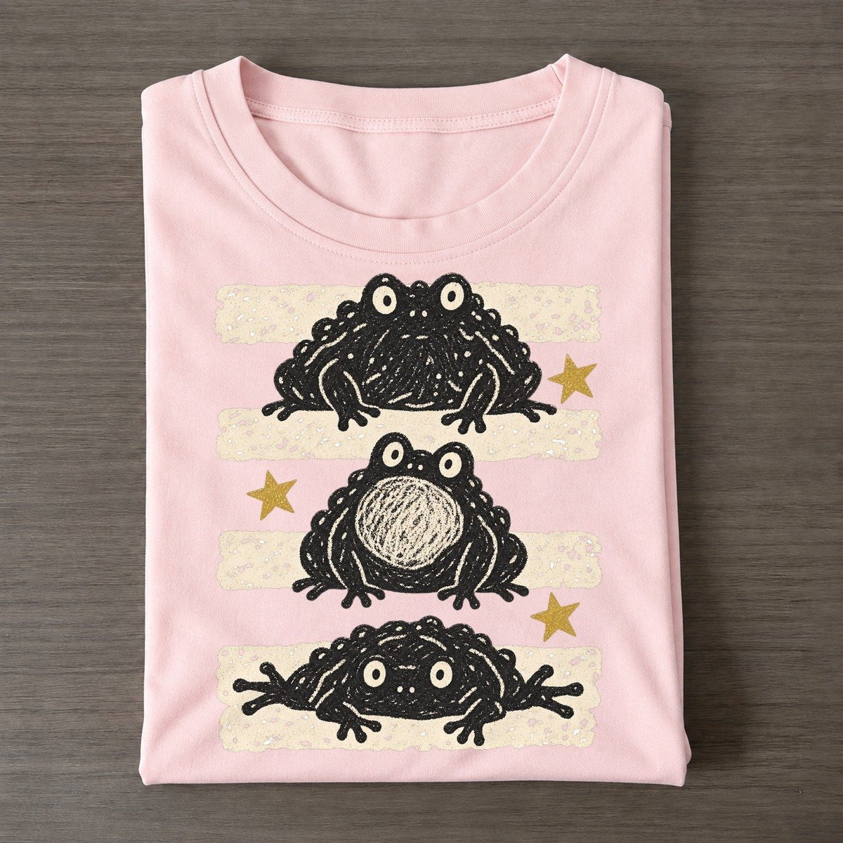 Chalk Toads Night Stripes Classic T-shirt – Pink