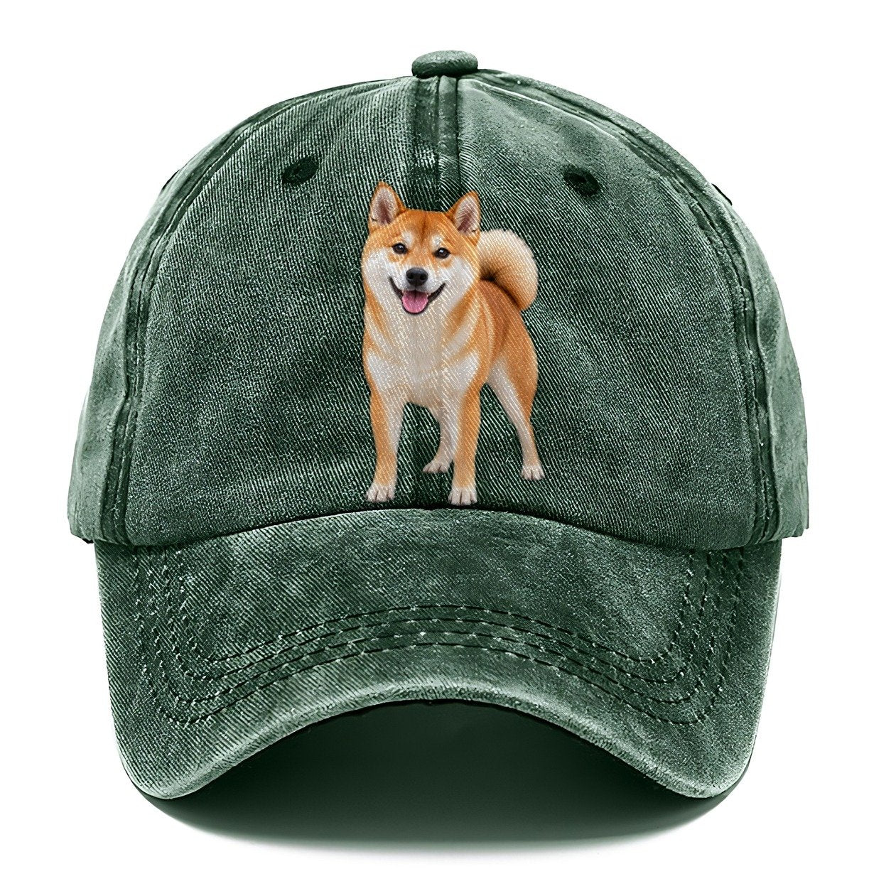 Shiba Inu Standing Top Breeds Classic Cap – Forest Mist