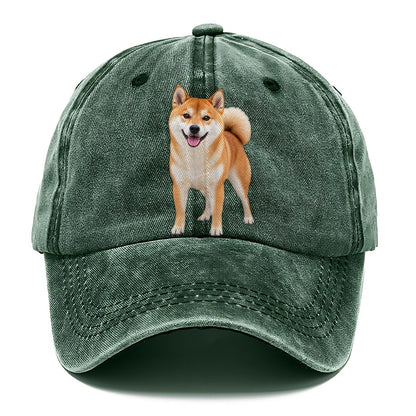 Shiba Inu Standing Top Breeds Classic Cap – Forest Mist
