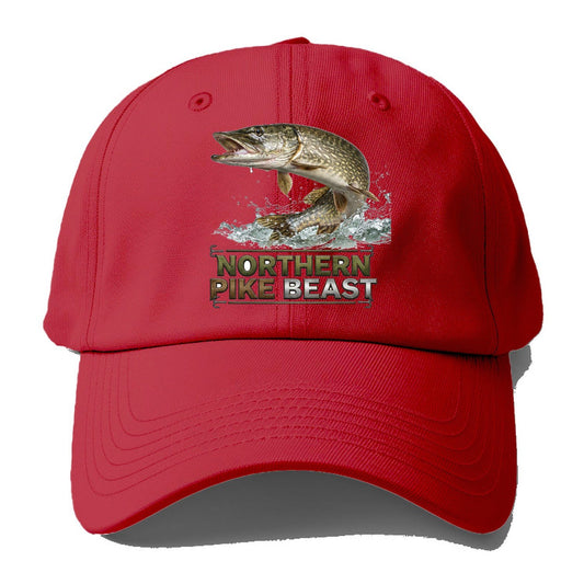 Northern Pike Beast Baseball Cap – Red