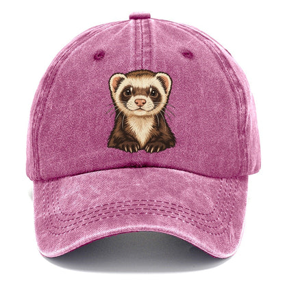 Ferret Mask Portrait Small Pet Logos Classic Cap – Dusty Rose