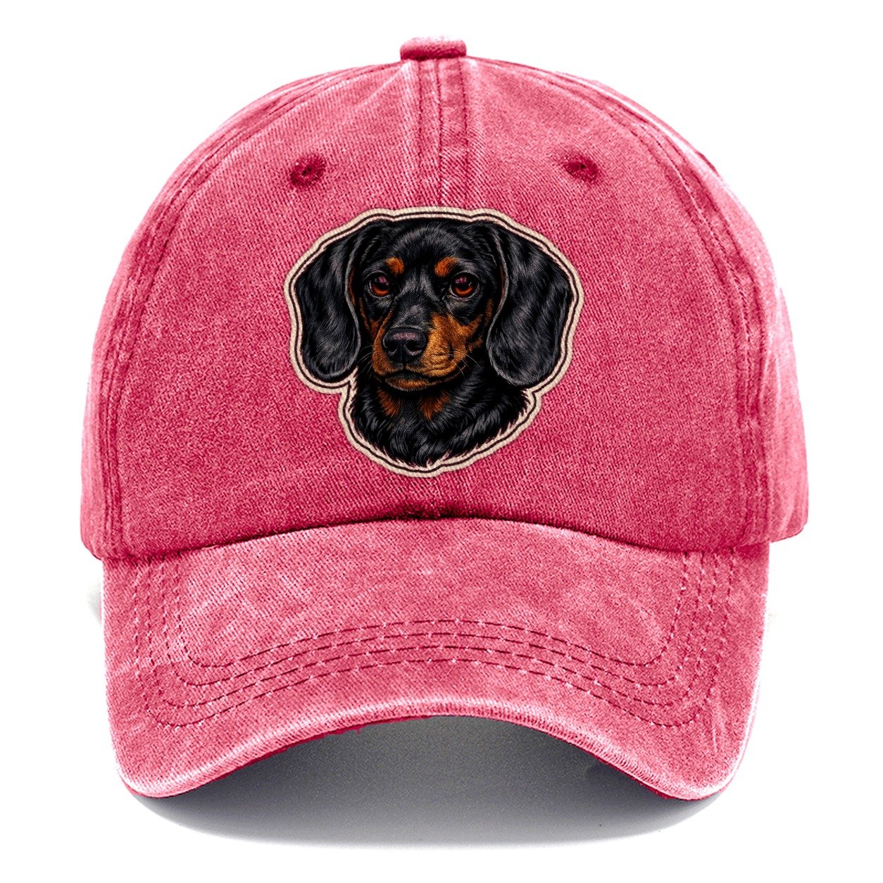 Dachshund Portrait Classic Cap – Pomegranate Blush