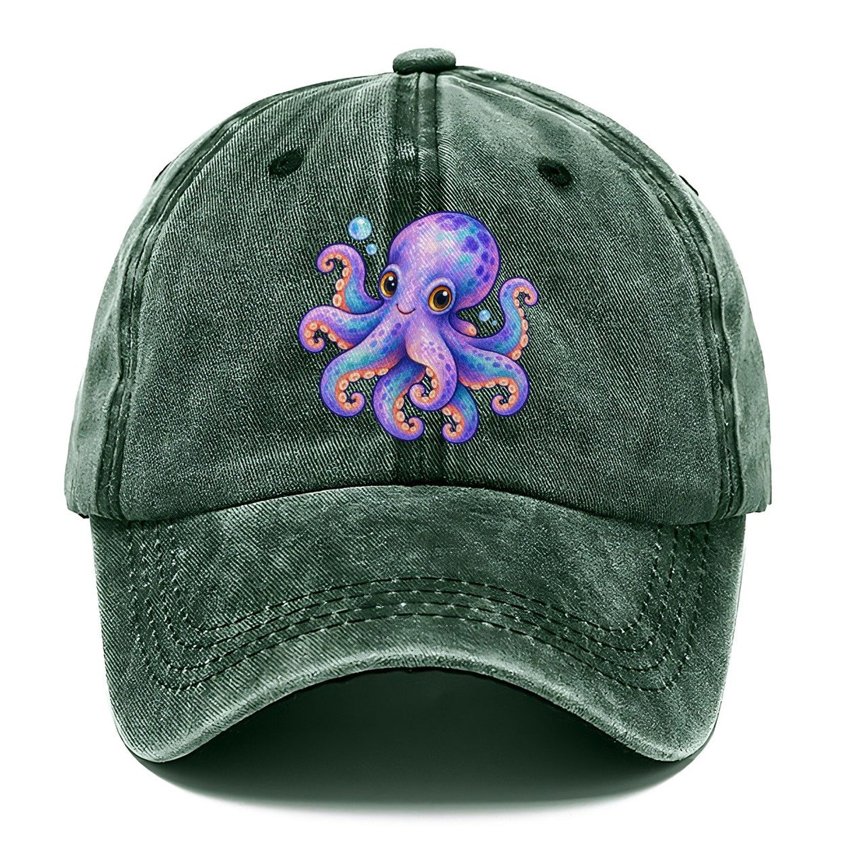 Octopus Playful Pinwheel Sea Sprite Classic Cap – Forest Mist