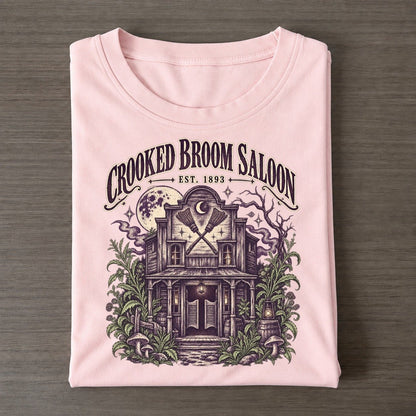 Crooked Broom Saloon Midnight Haunt Classic T-shirt – Pink