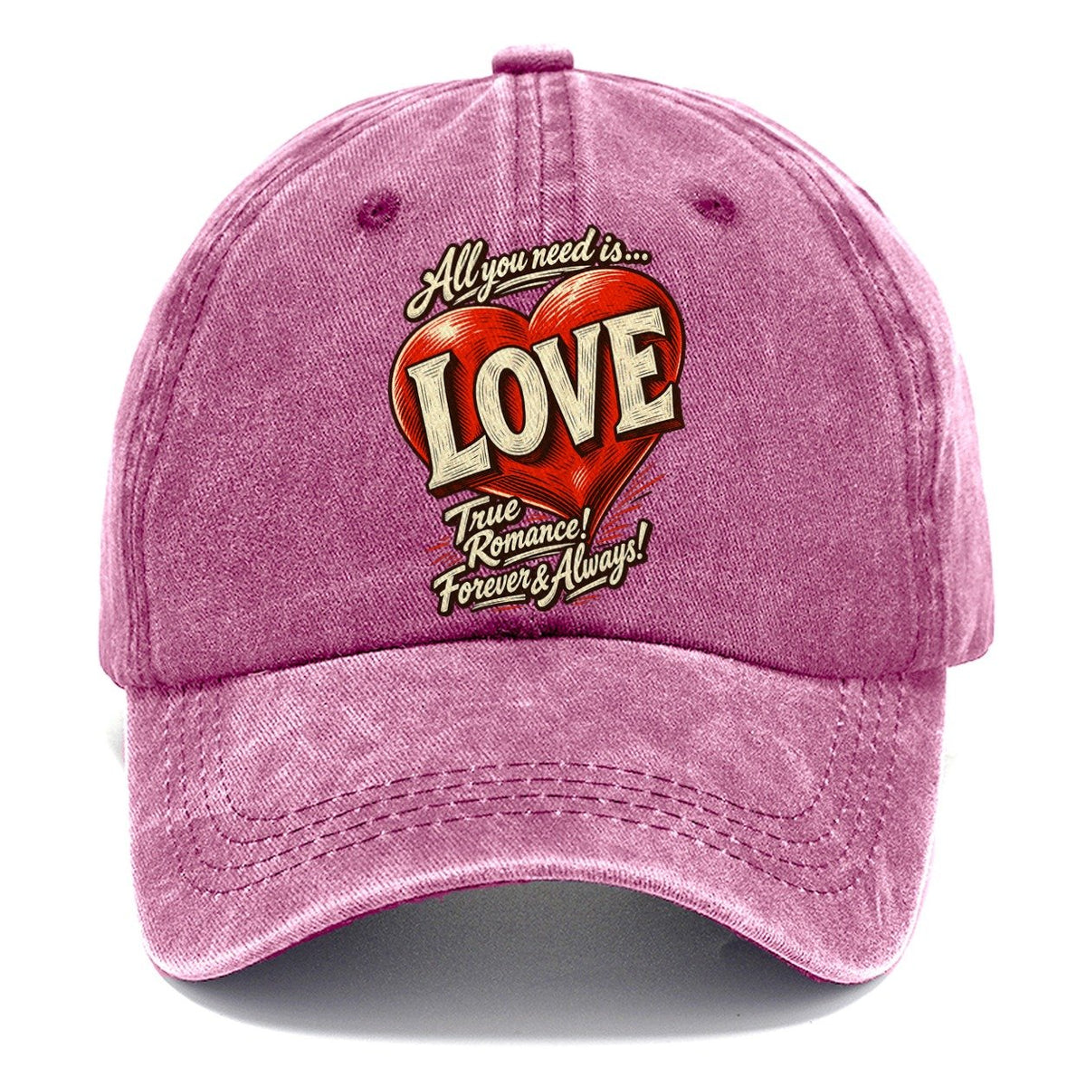 All You Need Is Love Heart Classic Cap – Dusty Rose