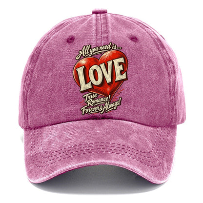 All You Need Is Love Heart Classic Cap – Dusty Rose