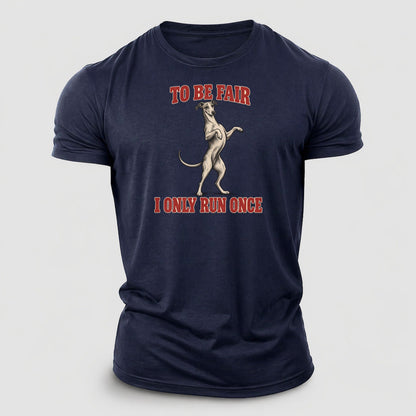 Whippet Dog Declarations Cotton T-Shirt – Navy