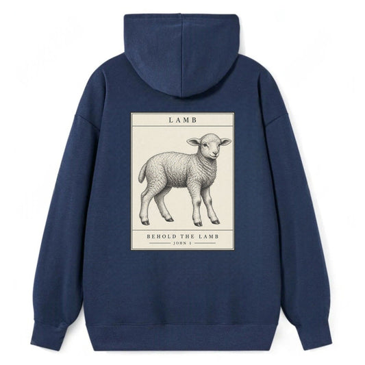 Lamb Specimen Plate Creature Canticle Classic Pullover Hoodie – Navy