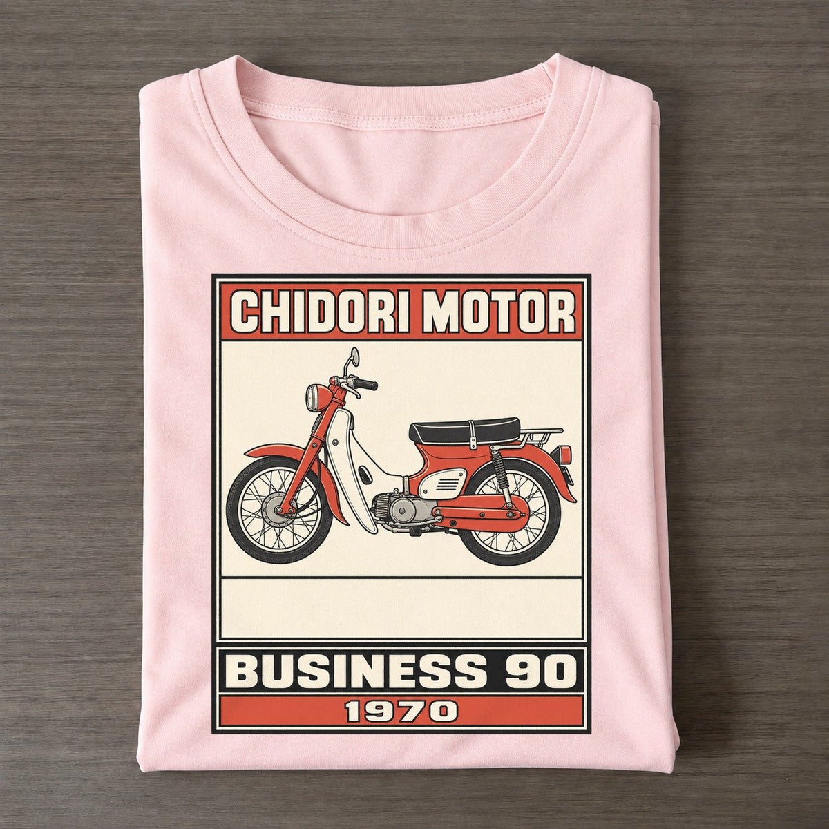 Chidori Business 90 Showa Speed Plates Classic T-shirt – Pink
