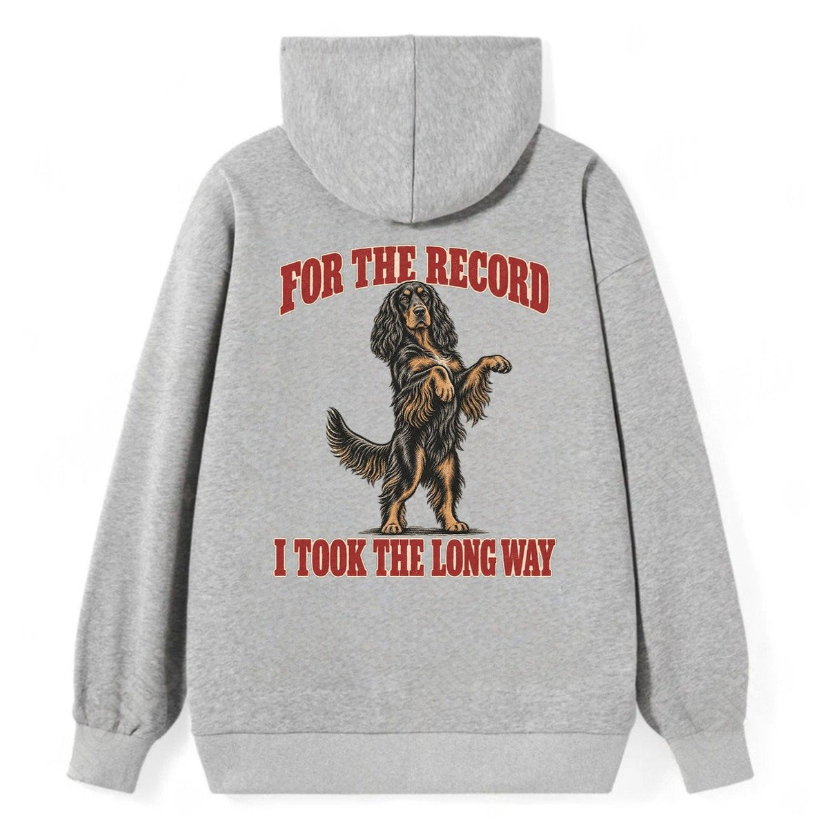 Gordon Setter Dog Declarations Classic Pullover Hoodie – Grey
