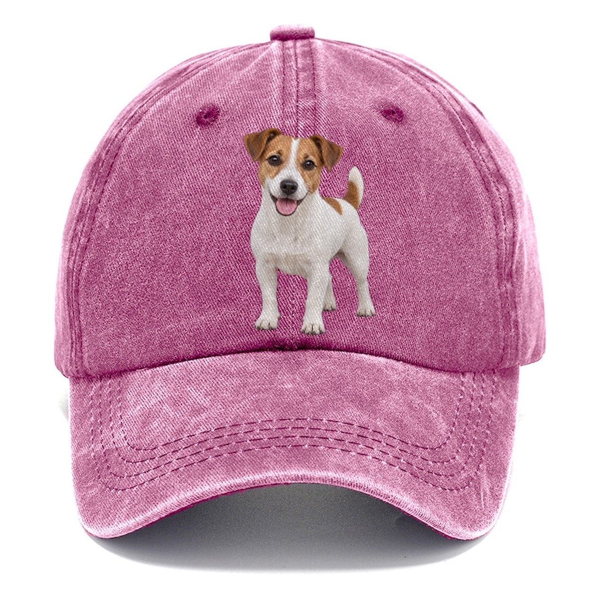 Jack Russell Terrier Standing Top Breeds Classic Cap – Dusty Rose