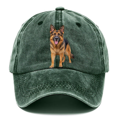 German Shepherd Standing Top Breeds Classic Cap – Forest Mist