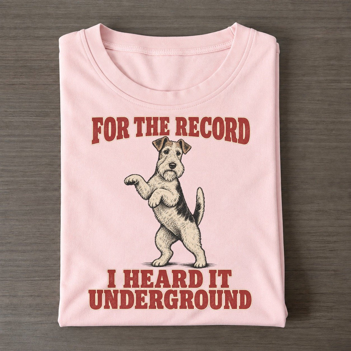 Wire Fox Terrier Dog Declarations Classic T-shirt – Pink