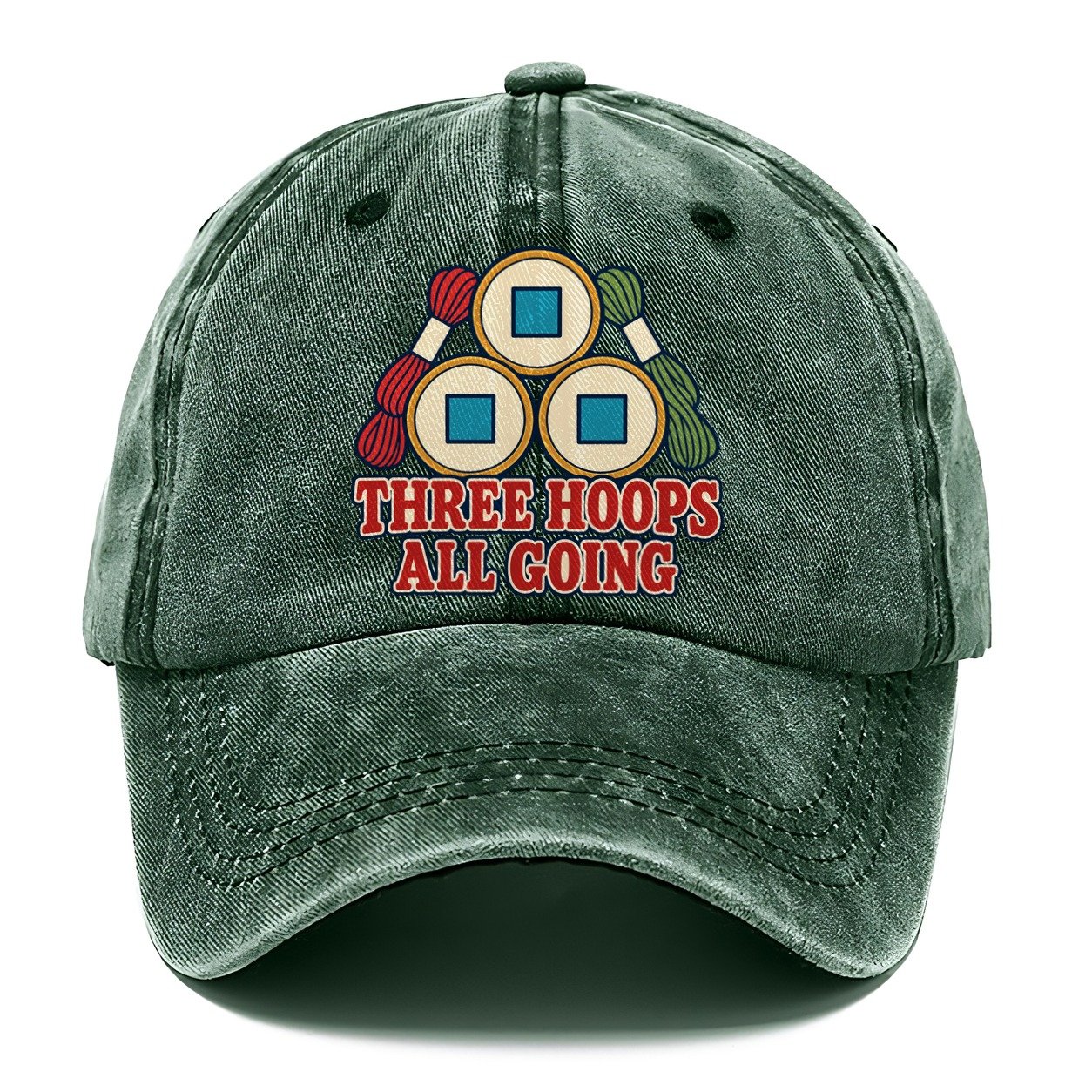 Three Hoops All Going And Needlework Classic Cap – Forest Mist