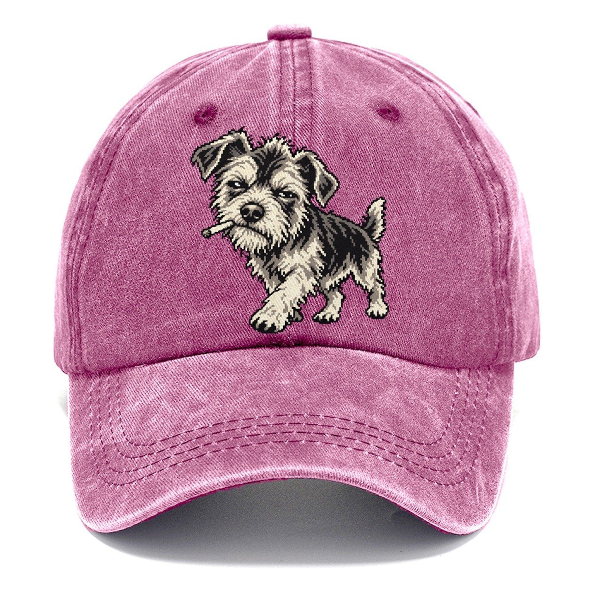 Scruffy Dog with Cigarette Classic Cap – Dusty Rose