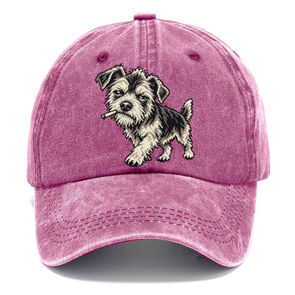 Scruffy Dog with Cigarette Classic Cap – Dusty Rose