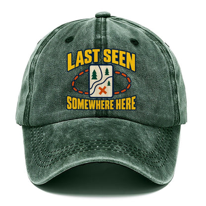 Last Seen Somewhere Here Disc Golf Classic Cap – Forest Mist