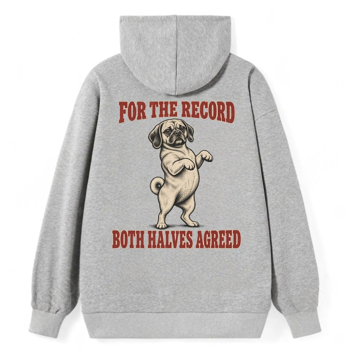 Puggle Dog Declarations Classic Pullover Hoodie – Grey