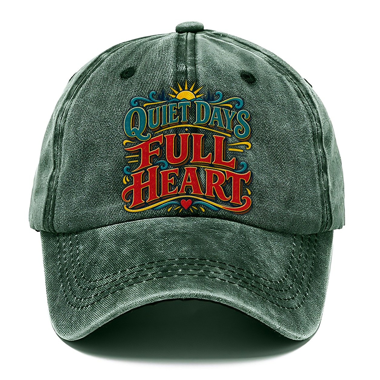 Quiet Days Full Heart Retired Living Classic Cap – Forest Mist