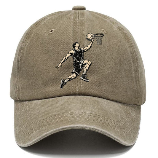 Basketball One Step Layup Global Sports Ink Figures Classic Cap – Warm Sand