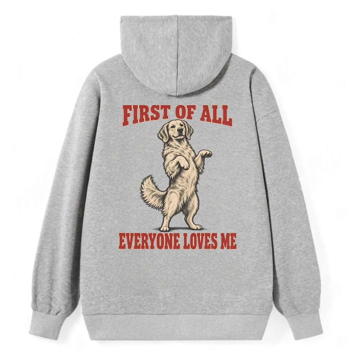 Golden Retriever Dog Declarations Classic Pullover Hoodie – Grey