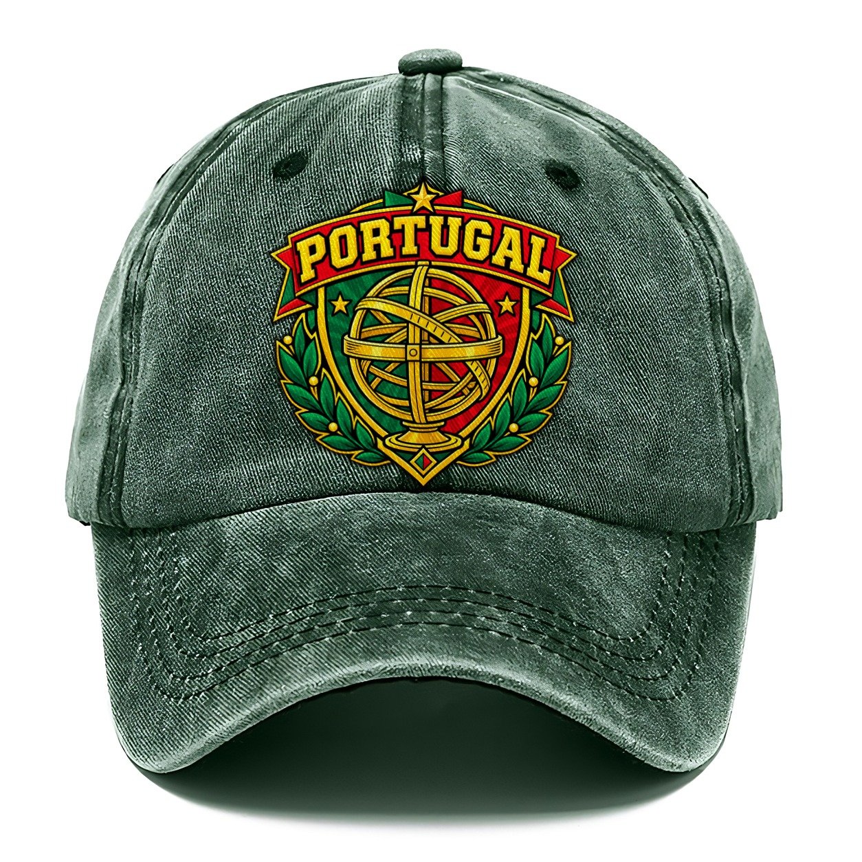 Portugal Retro Badge Country Logos Classic Cap – Forest Mist