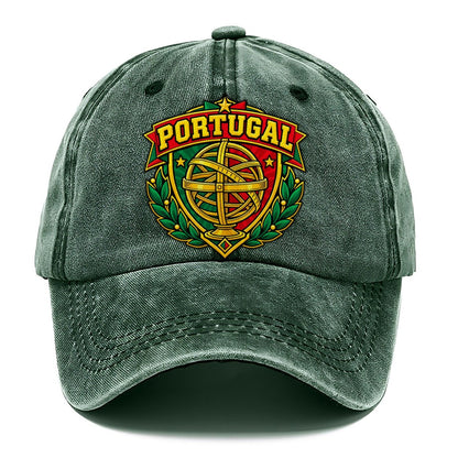 Portugal Retro Badge Country Logos Classic Cap – Forest Mist