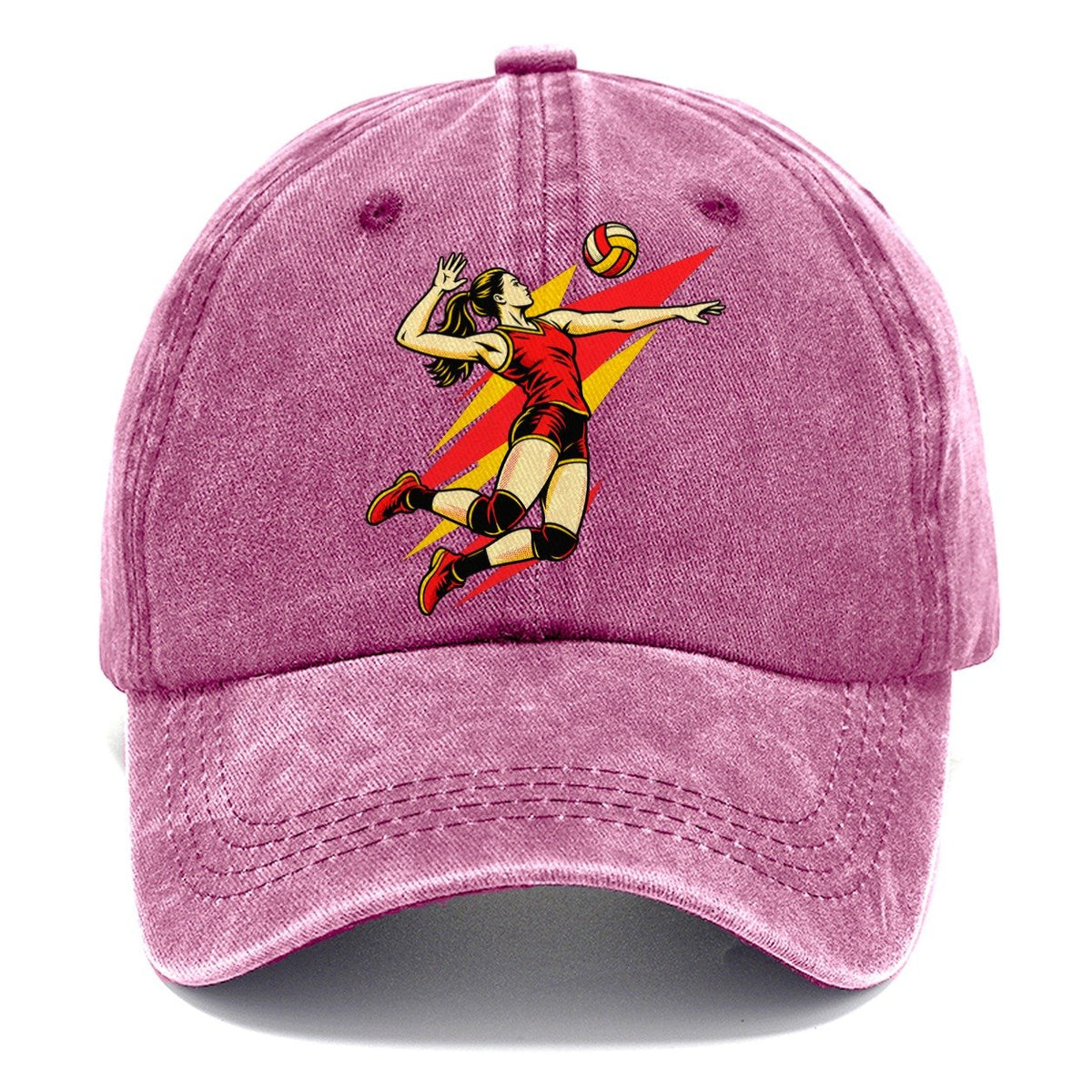 Volleyball Spike Pop Art Classic Cap – Dusty Rose