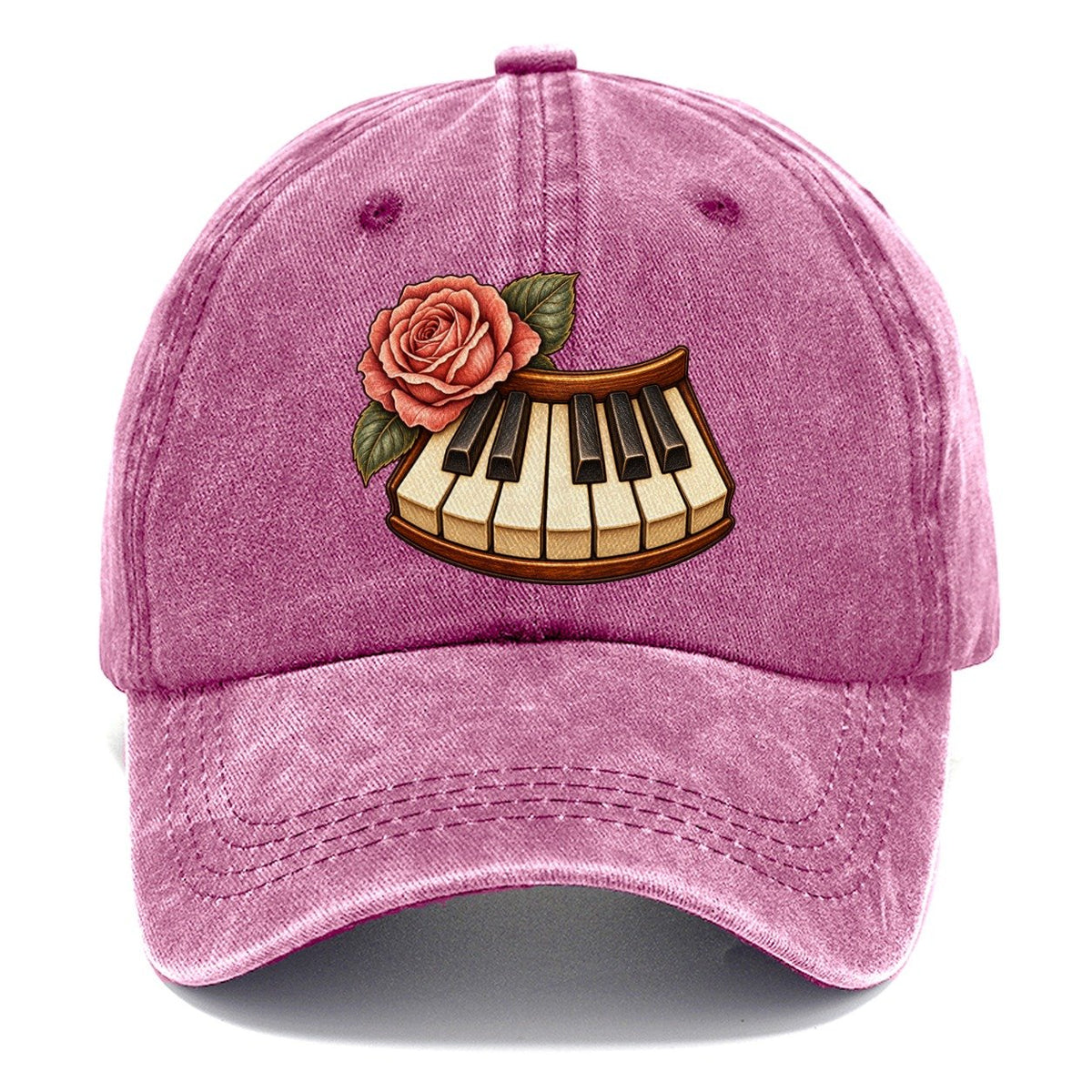 Piano And Garden Rose Character Club Classic Cap – Dusty Rose