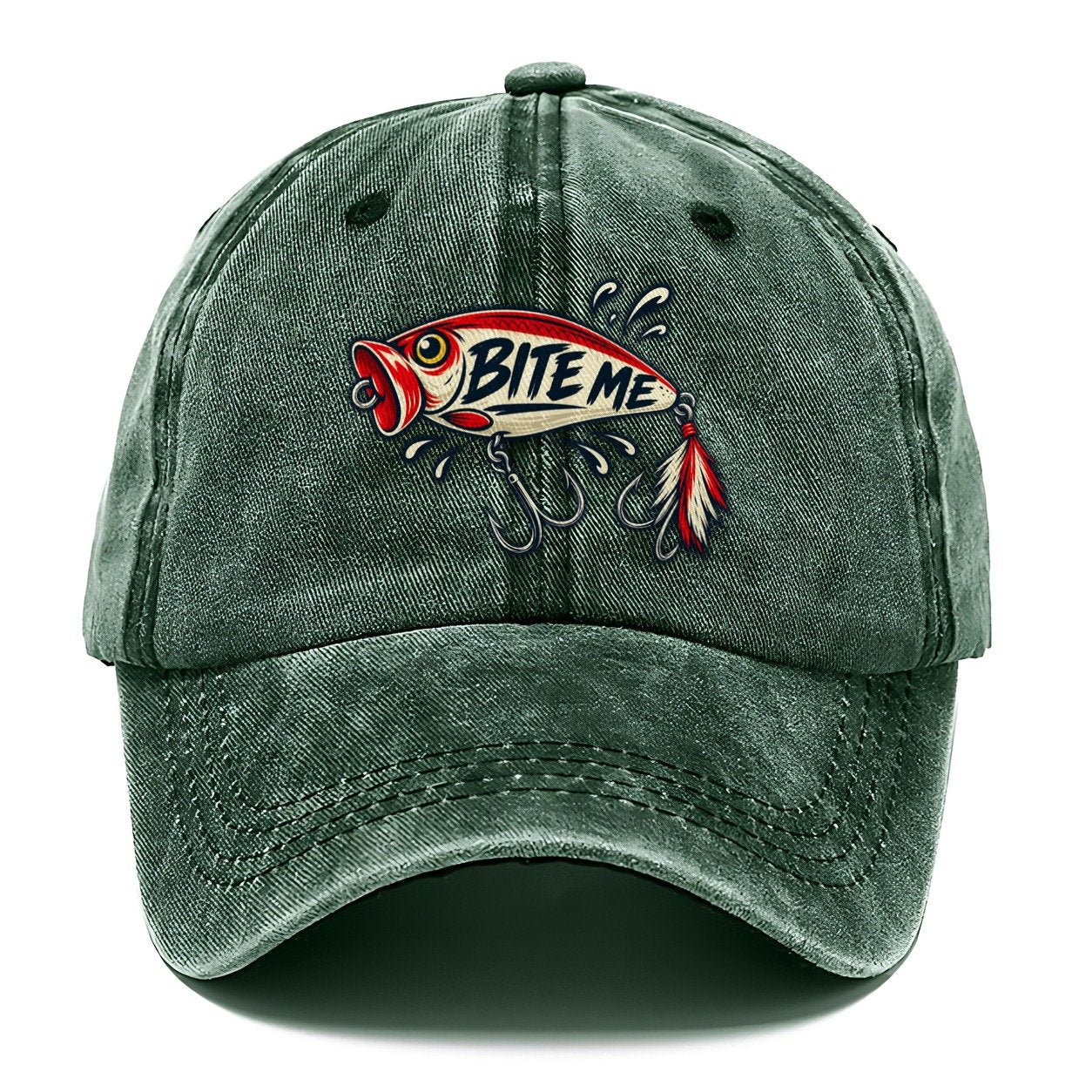 Bite Me Lure Fishing Elegant Classic Cap – Forest Mist